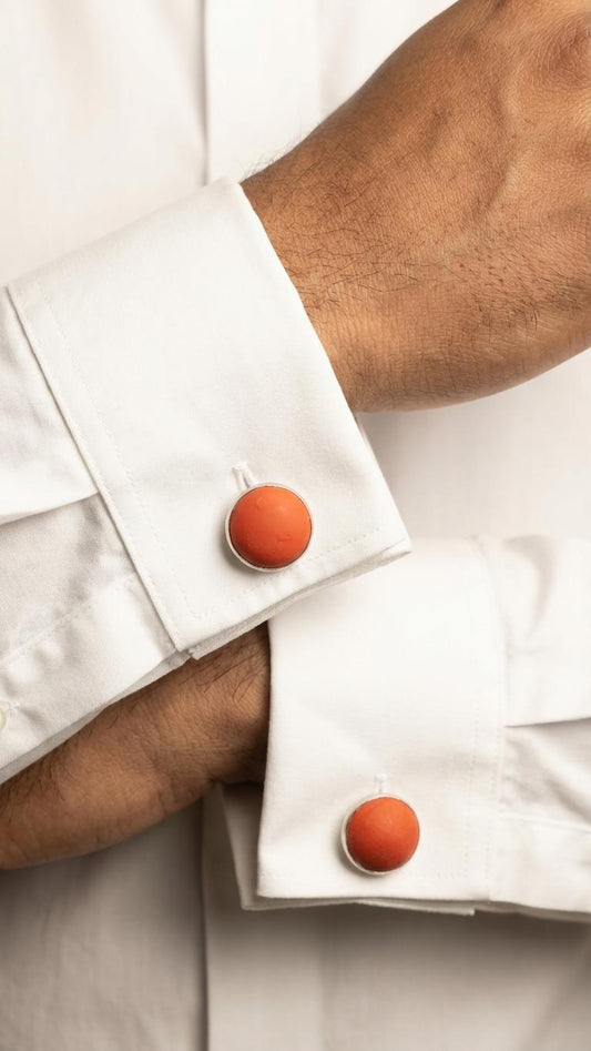 Red heart - cufflinks
