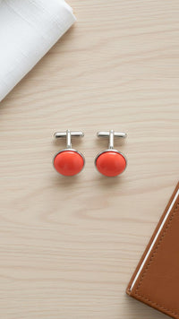 Red heart - cufflinks